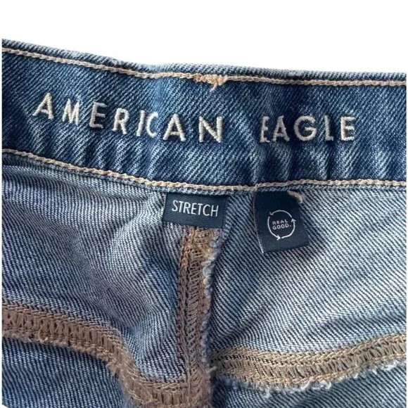 American Eagle Super High Rise Straight Women's Sz 6 Denim Jeans - Picture 4 of 12